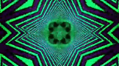 Renkli simetriyle gezgin kaleydoskop hareketi