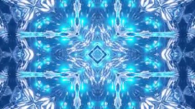 Renkli simetriyle gezgin kaleydoskop hareketi