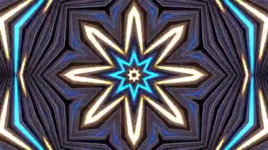 Renkli simetriyle gezgin kaleydoskop hareketi