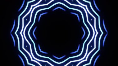 Renkli simetriyle gezgin kaleydoskop hareketi