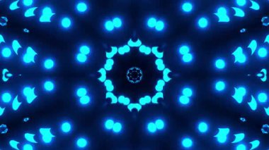 Renkli simetriyle gezgin kaleydoskop hareketi