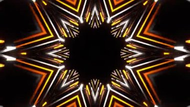 Renkli simetriyle gezgin kaleydoskop hareketi