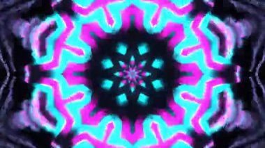 Renkli simetriyle gezgin kaleydoskop hareketi