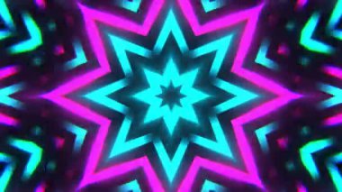 Renkli simetriyle gezgin kaleydoskop hareketi