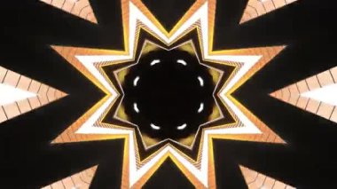 Renkli simetriyle gezgin kaleydoskop hareketi