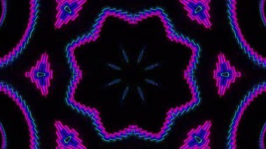 Renkli simetriyle gezgin kaleydoskop hareketi