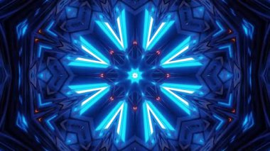 Renkli simetriyle gezgin kaleydoskop hareketi