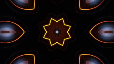 Renkli simetriyle gezgin kaleydoskop hareketi