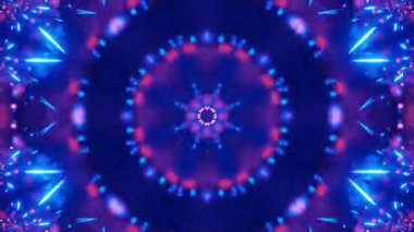 Renkli simetriyle gezgin kaleydoskop hareketi