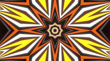 Renkli simetriyle gezgin kaleydoskop hareketi