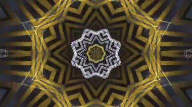 Renkli simetriyle gezgin kaleydoskop hareketi