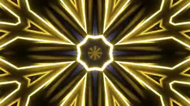 Renkli simetriyle gezgin kaleydoskop hareketi