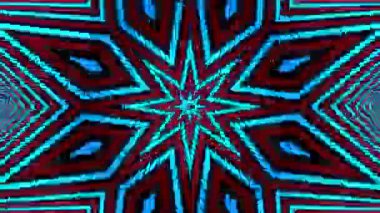 Renkli simetriyle gezgin kaleydoskop hareketi