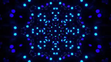 Renkli simetriyle gezgin kaleydoskop hareketi