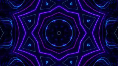 Renkli simetriyle gezgin kaleydoskop hareketi