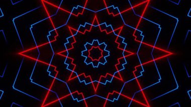 Renkli simetriyle gezgin kaleydoskop hareketi