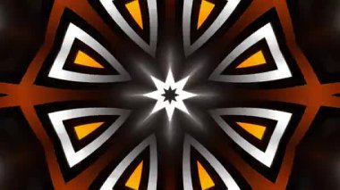 Renkli simetriyle gezgin kaleydoskop hareketi