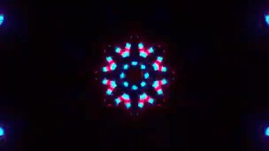 Renkli simetriyle gezgin kaleydoskop hareketi