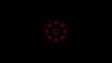 Renkli simetriyle gezgin kaleydoskop hareketi