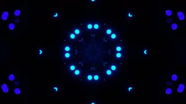 Renkli simetriyle gezgin kaleydoskop hareketi