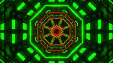 Renkli simetriyle gezgin kaleydoskop hareketi