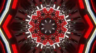 Renkli simetriyle gezgin kaleydoskop hareketi