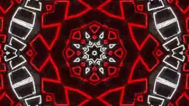 Renkli simetriyle gezgin kaleydoskop hareketi