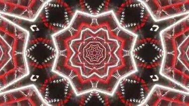 Renkli simetriyle gezgin kaleydoskop hareketi