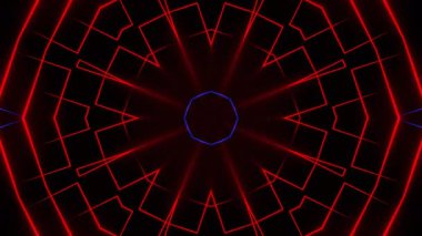 Renkli simetriyle gezgin kaleydoskop hareketi