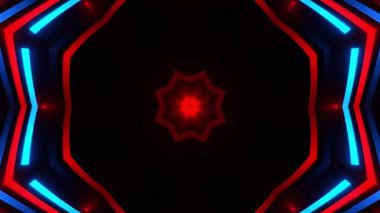 Renkli simetriyle gezgin kaleydoskop hareketi