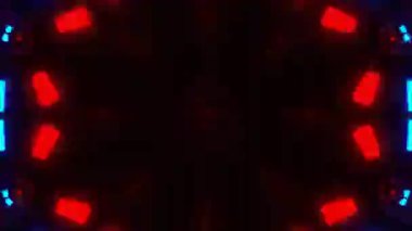 Renkli simetriyle gezgin kaleydoskop hareketi