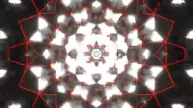 Renkli simetriyle gezgin kaleydoskop hareketi