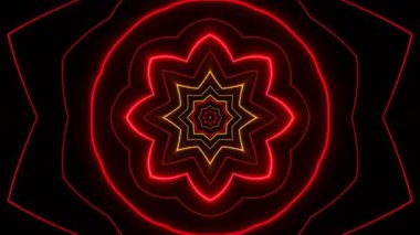 Renkli simetriyle gezgin kaleydoskop hareketi