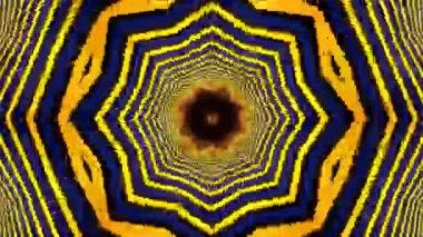 Renkli simetriyle gezgin kaleydoskop hareketi