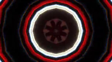 Renkli simetriyle gezgin kaleydoskop hareketi