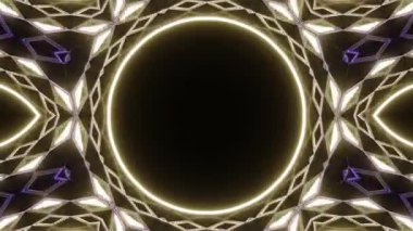 Renkli simetriyle gezgin kaleydoskop hareketi