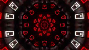 Renkli simetriyle gezgin kaleydoskop hareketi