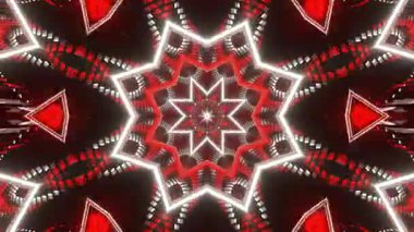 Renkli simetriyle gezgin kaleydoskop hareketi