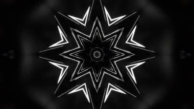 Renkli simetriyle gezgin kaleydoskop hareketi