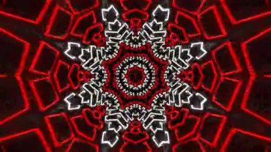 Renkli simetriyle gezgin kaleydoskop hareketi