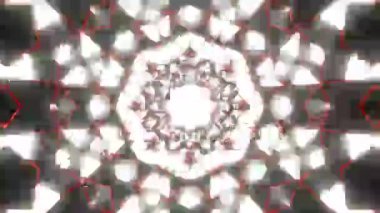 Renkli simetriyle gezgin kaleydoskop hareketi