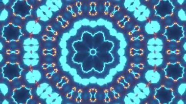 Renkli simetriyle gezgin kaleydoskop hareketi