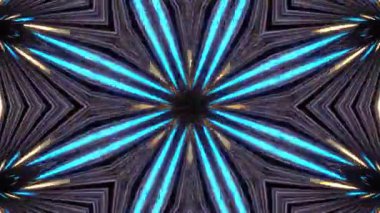 Renkli simetriyle gezgin kaleydoskop hareketi