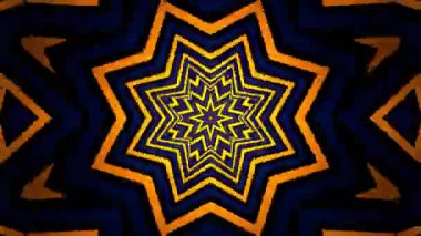 Renkli simetriyle gezgin kaleydoskop hareketi