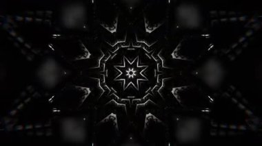 Renkli simetriyle gezgin kaleydoskop hareketi