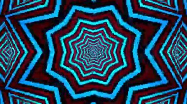 Renkli simetriyle gezgin kaleydoskop hareketi