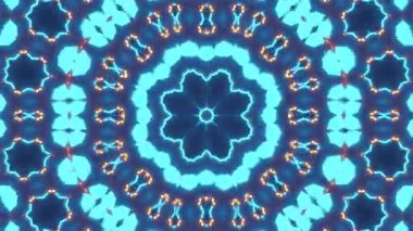 Renkli simetriyle gezgin kaleydoskop hareketi