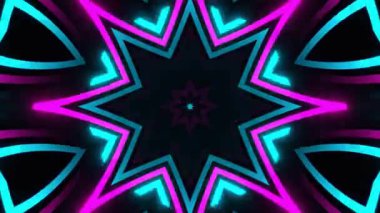 Renkli simetriyle gezgin kaleydoskop hareketi