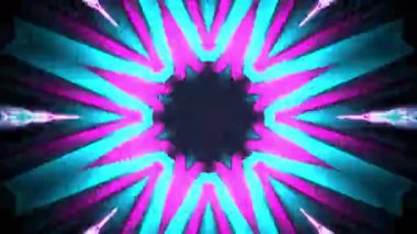 Renkli simetriyle gezgin kaleydoskop hareketi