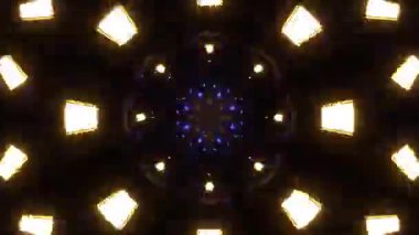 Renkli simetriyle gezgin kaleydoskop hareketi